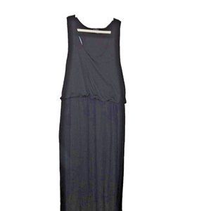 Plus Size Black Sleeveless Maxi Dress- Soft, Comfy